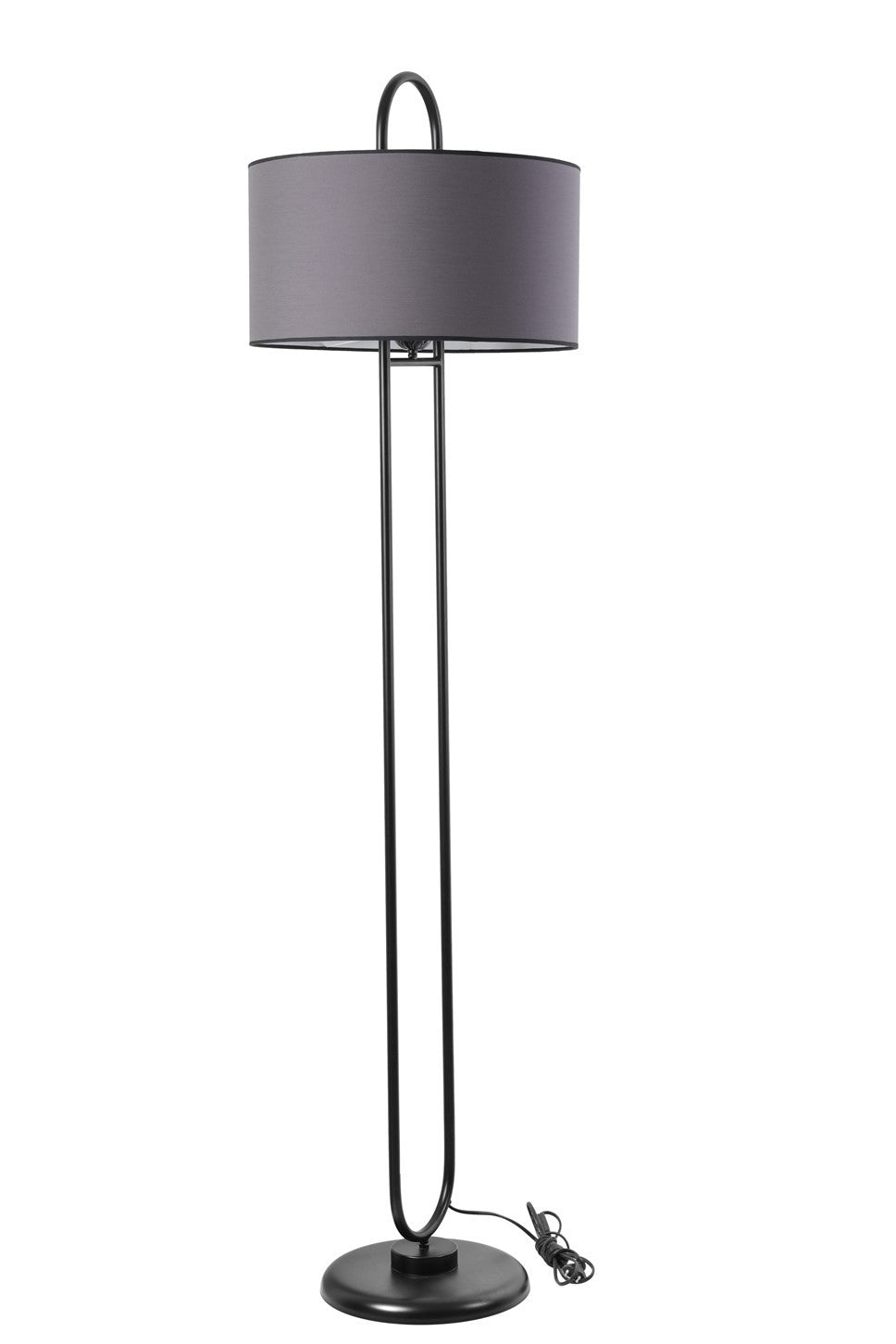 Candeeiro de Pé – 170 cm – Cinza Escuro – Metal