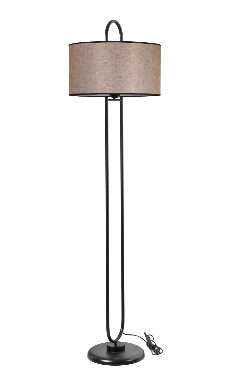 Candeeiro de Pé – 170 cm – Bege, Preto, Bronze – Metal
