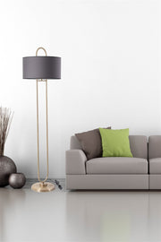 Candeeiro de Pé – 170 cm – Cinza Escuro – Metal