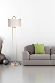 Candeeiro de Pé – 170 cm – Creme – Metal