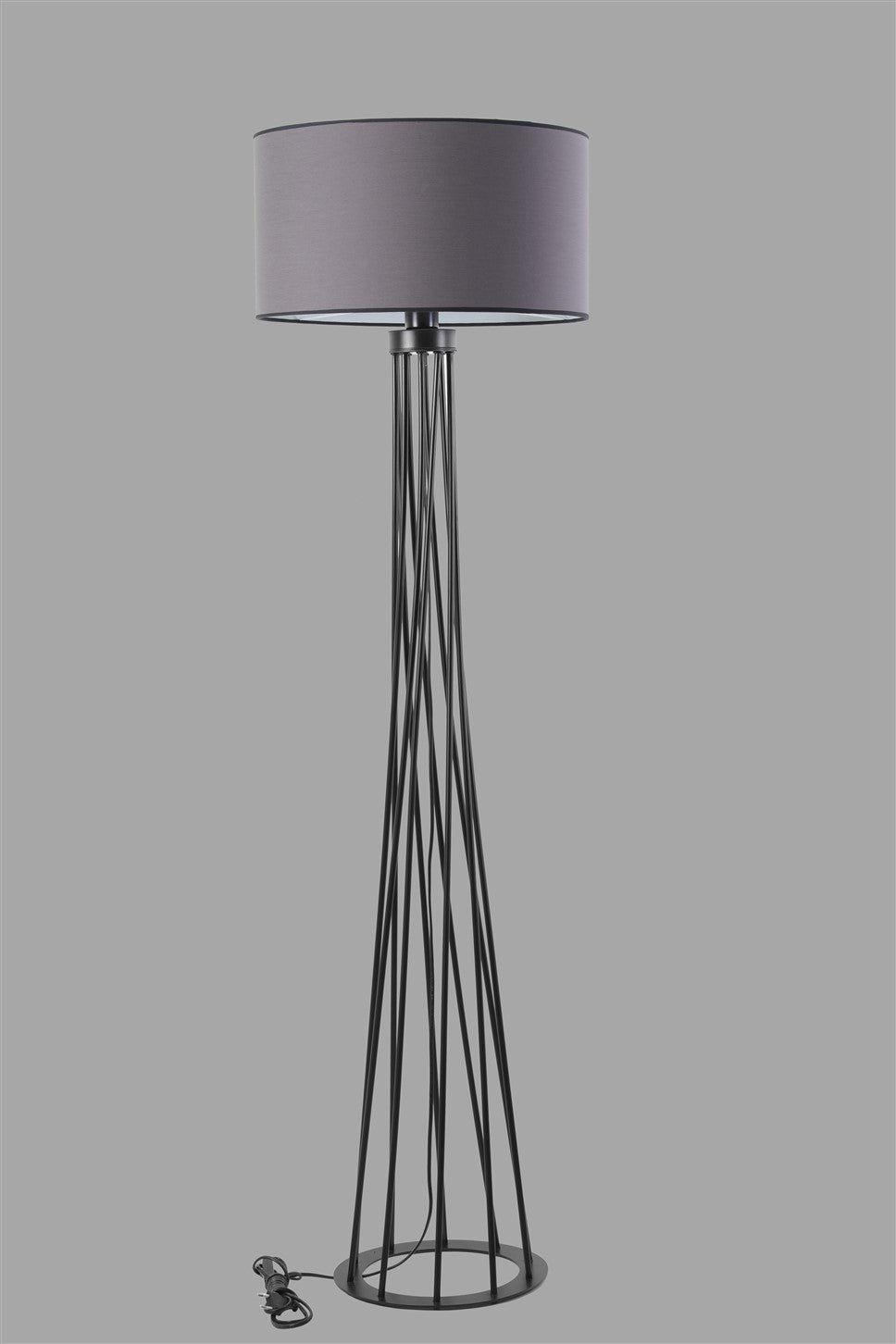 Candeeiro de Pé – 160 cm – Cinza escuro – Metal