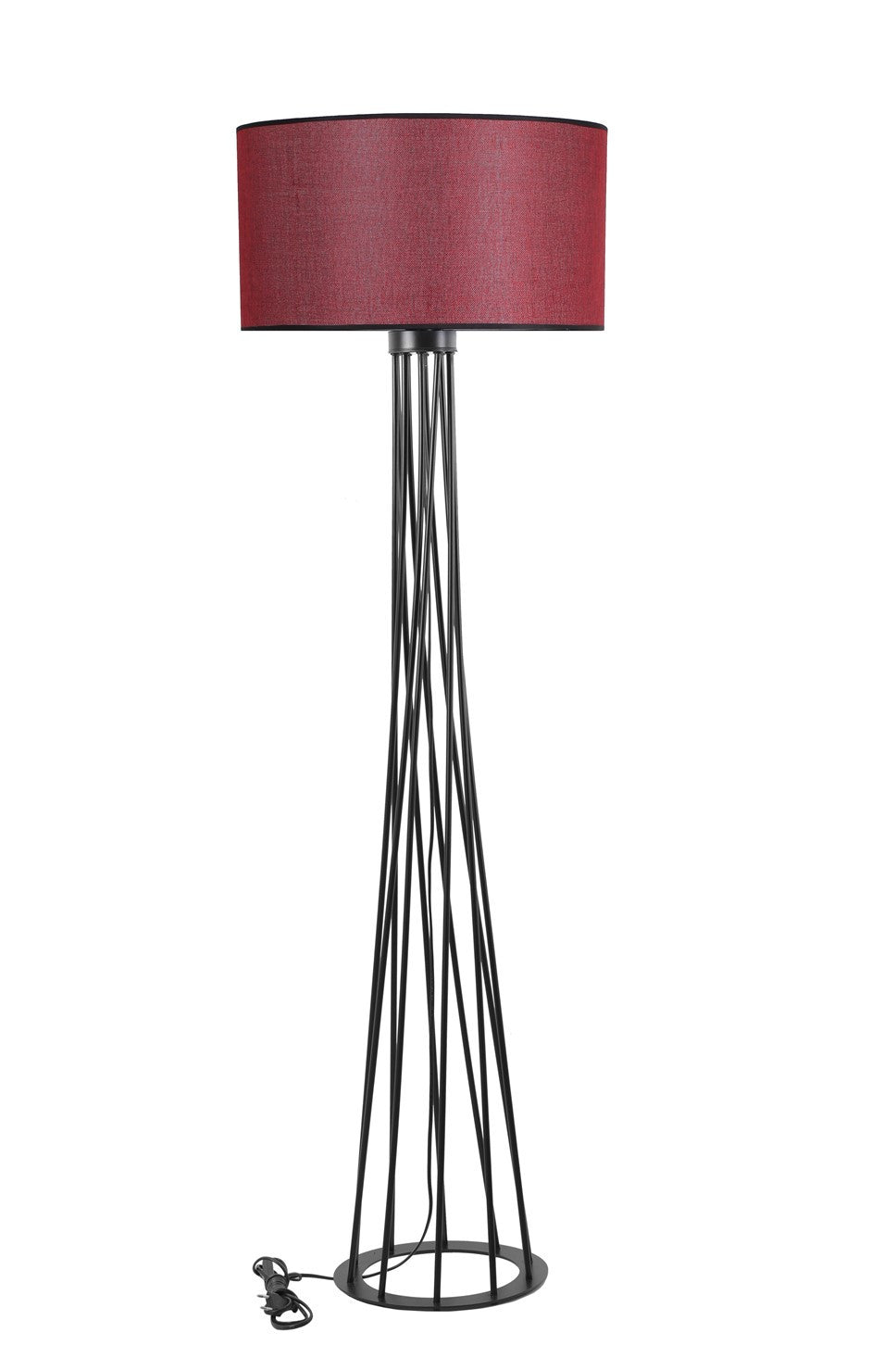 Candeeiro de Pé – 160 cm – Vermelho Clarete – Metal