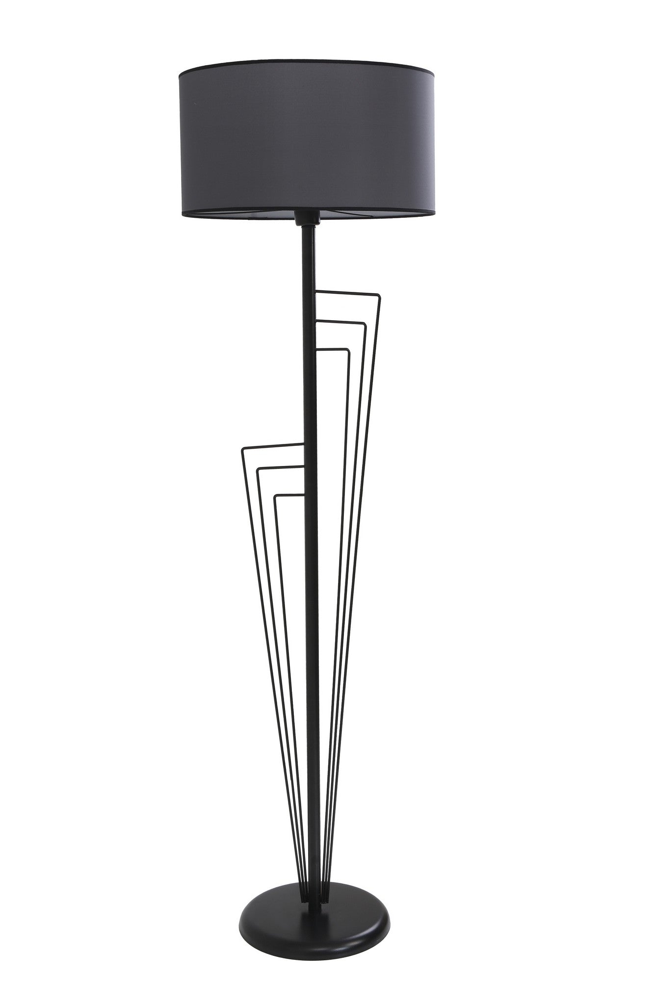 Candeeiro de Pé – 165 cm – Preto – Metal