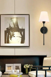 Candeeiro de Parede – 60 cm – Preto e Branco – Metal