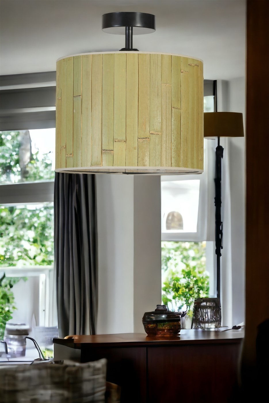 Candeeiro-Bambu-Verde
Preto