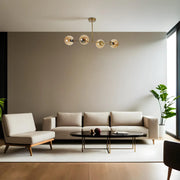 Candeeiro de Teto – 90 cm – Âmbar, Dourado, Preto – Metal