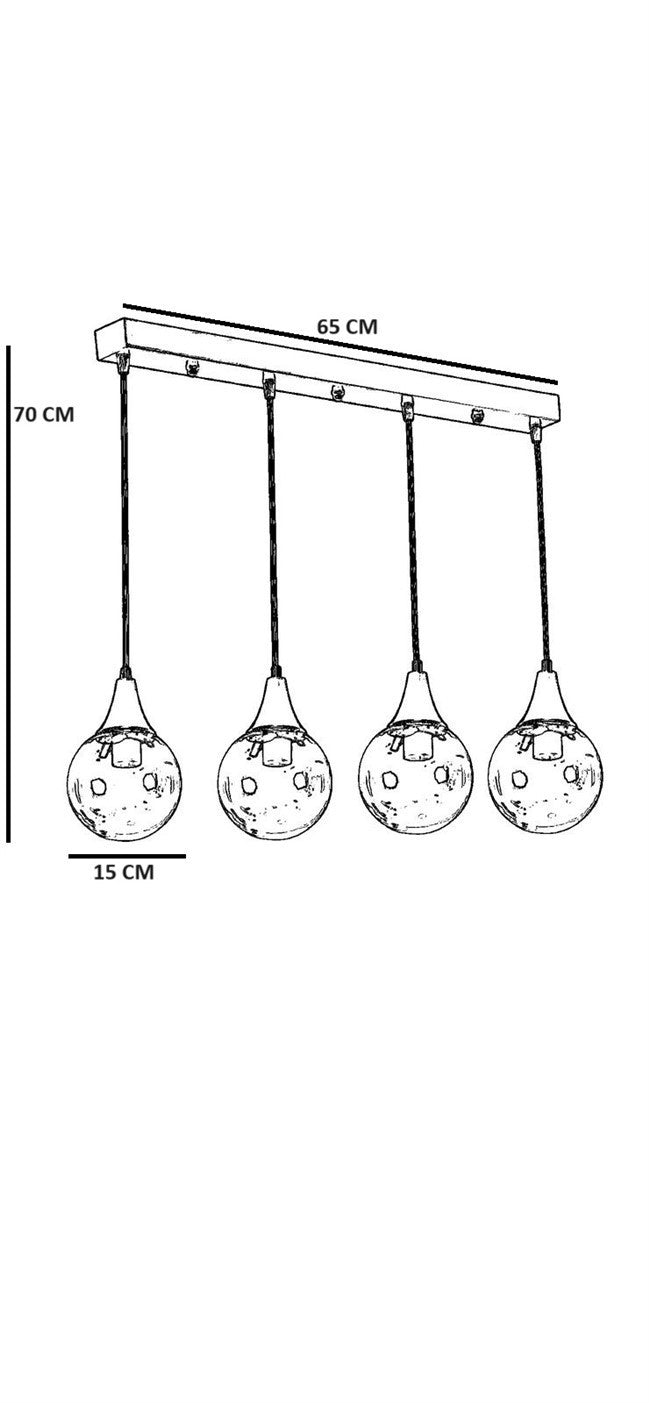 Candeeiro de Teto – 15 cm diâmetro – Âmbar e Ouro – Metal e Vidro