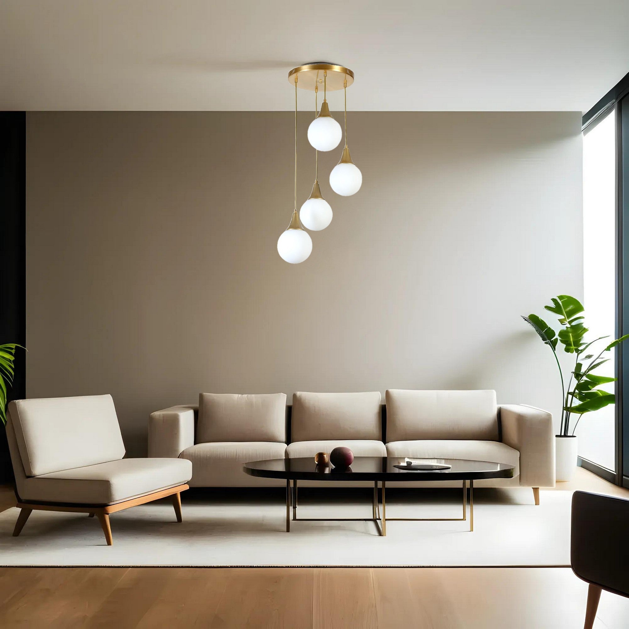 Candeeiro de Teto de Metal – 30 cm de Diâmetro – Branco e Dourado