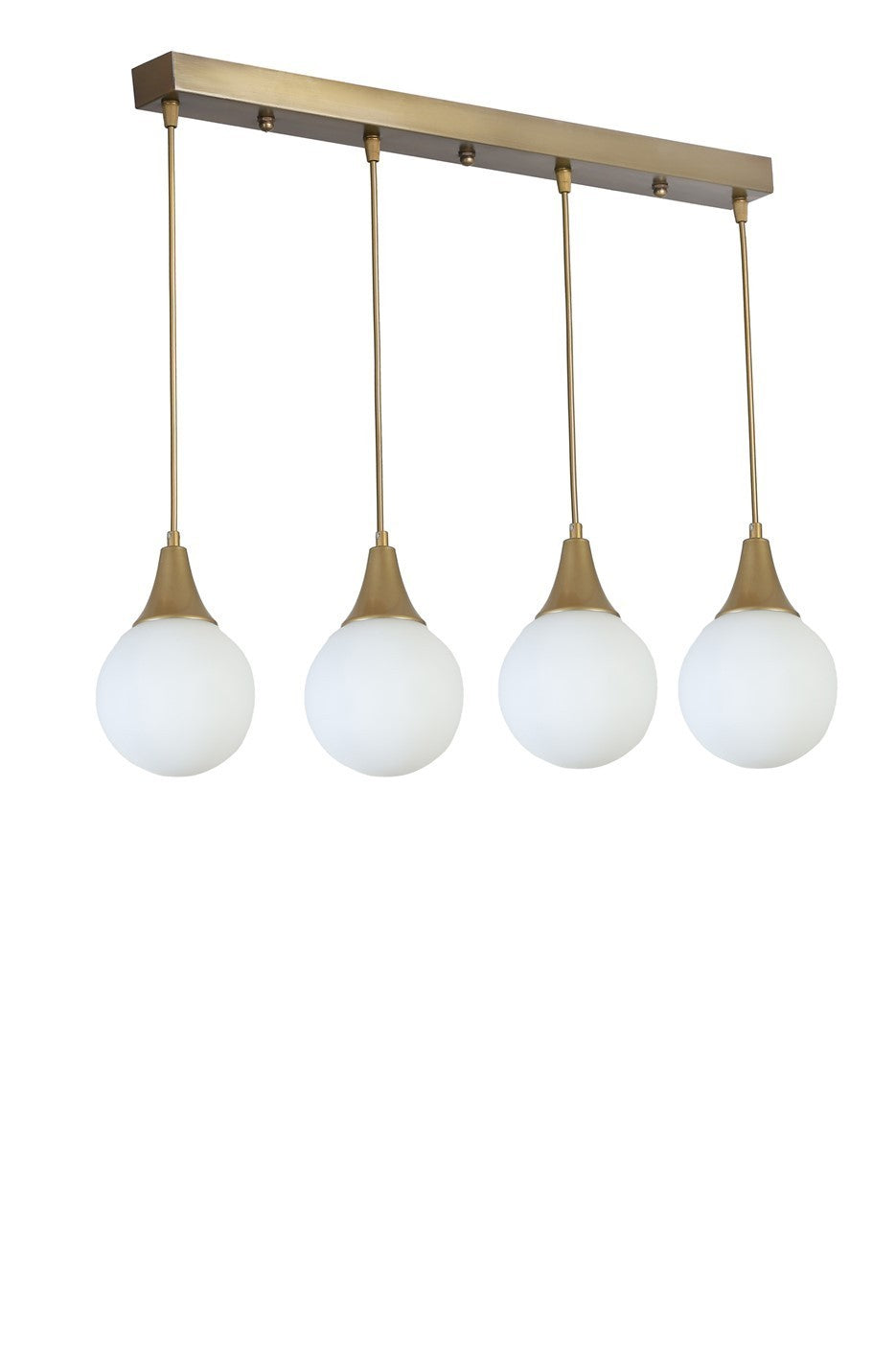 Candeeiro de Teto – 15 cm – Branco e Dourado – Metal e Vidro