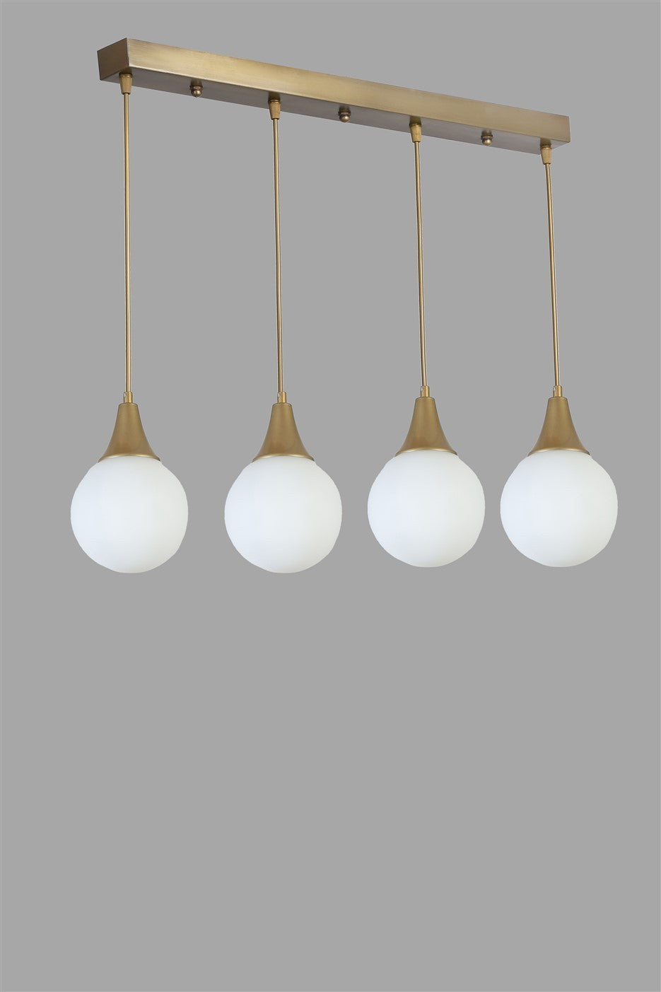 Candeeiro de Teto – 15 cm – Branco e Dourado – Metal e Vidro