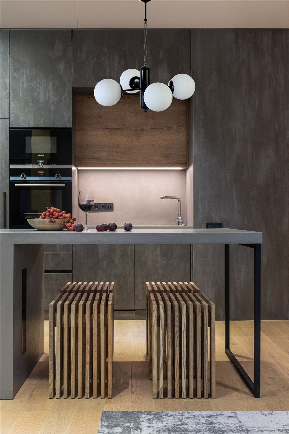 Candeeiro de Teto – 45 cm – Preto e Branco – Metálico