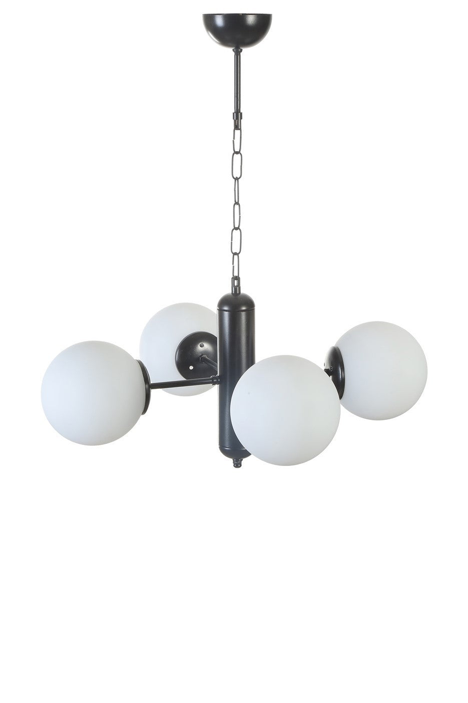 Candeeiro de Teto – 45 cm – Preto e Branco – Metálico