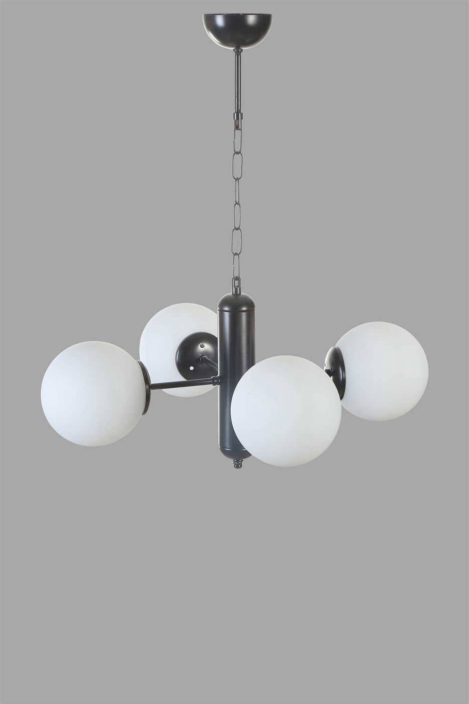 Candeeiro de Teto – 45 cm – Preto e Branco – Metálico