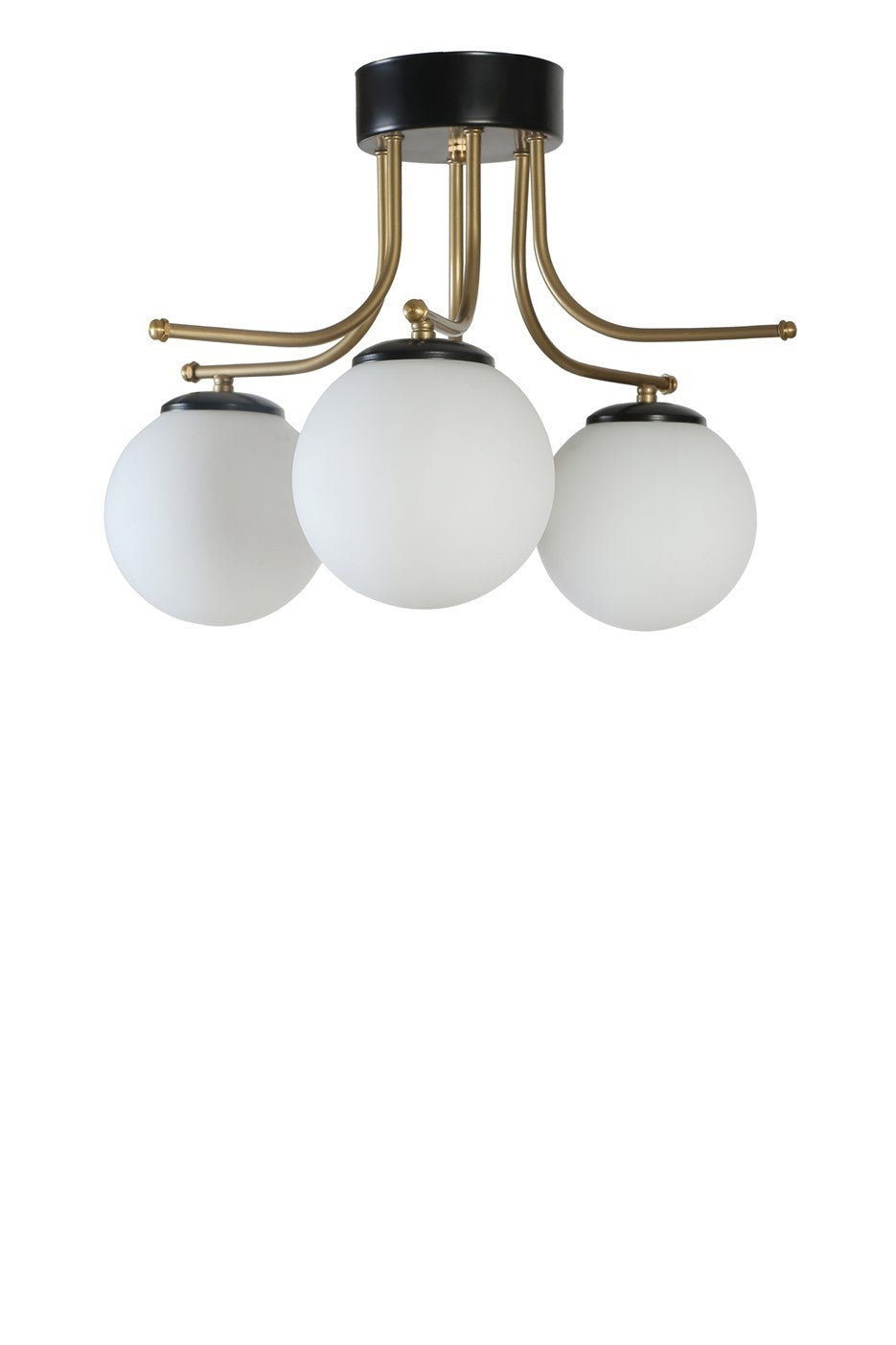 Candeeiro de Teto – 50 cm – Preto e Branco – Metálico