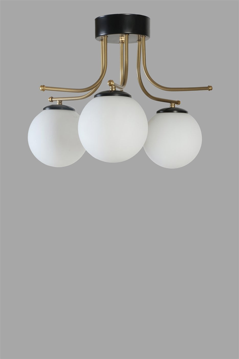 Candeeiro de Teto – 50 cm – Preto e Branco – Metálico