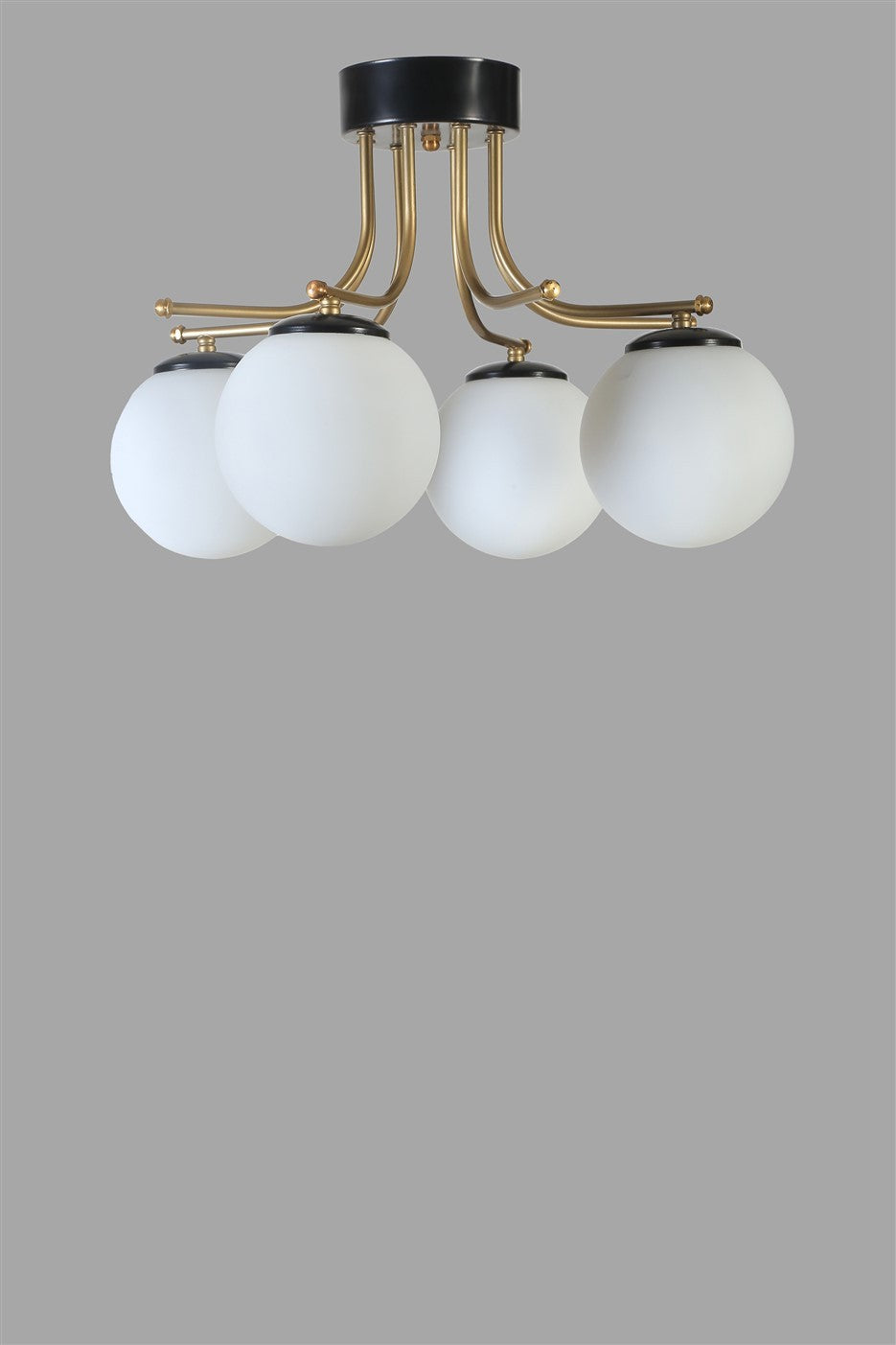 Candeeiro de Teto – 50 cm – Preto e Branco – Metálico