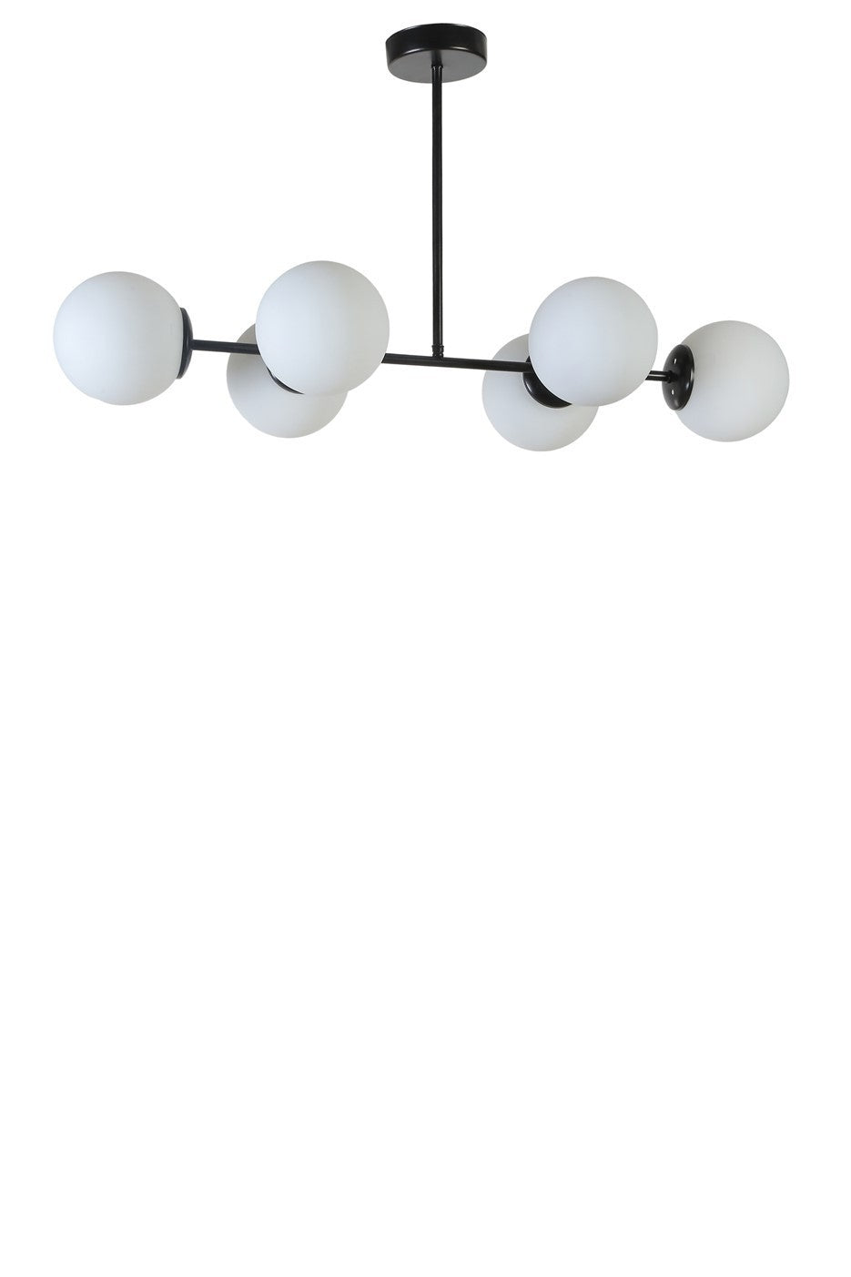 Candeeiro de Teto – 90 cm – Preto e Branco – Metálico