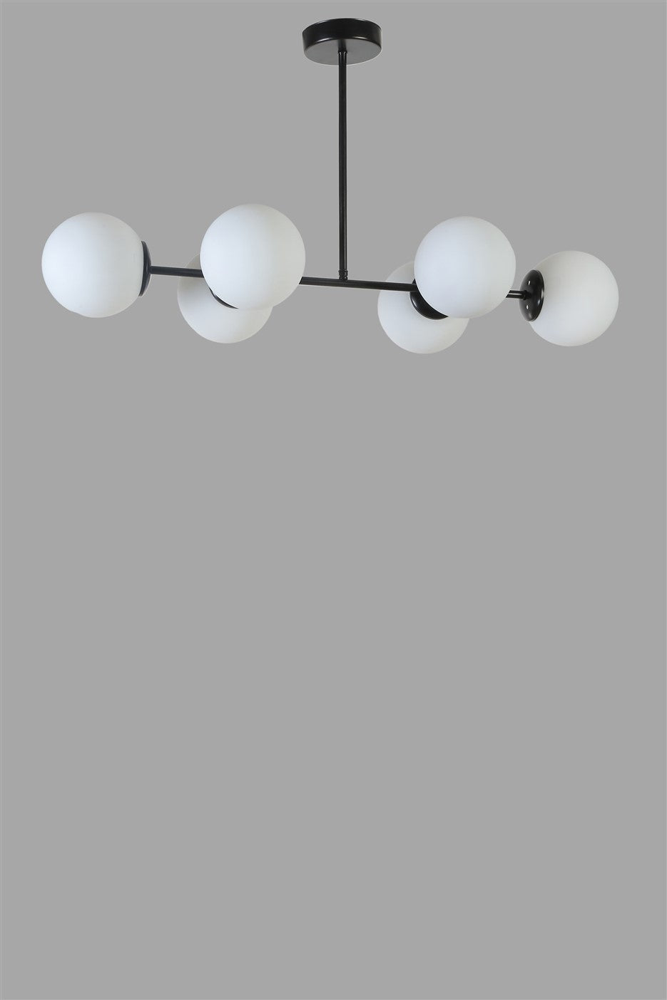 Candeeiro de Teto – 90 cm – Preto e Branco – Metálico