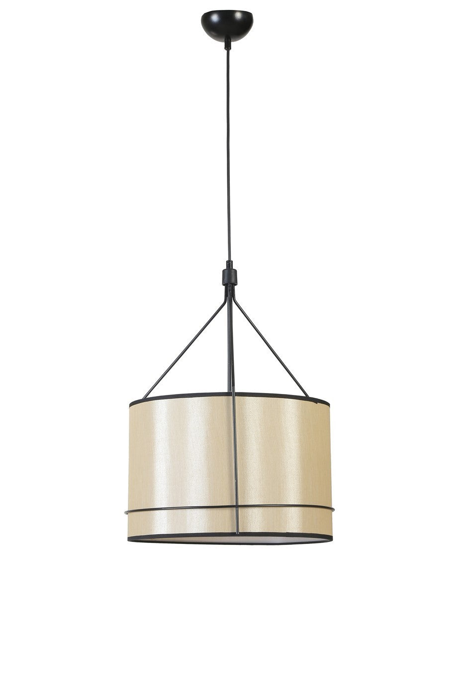 Candeeiro de Teto – 40 cm diâmetro – Preto – Metal