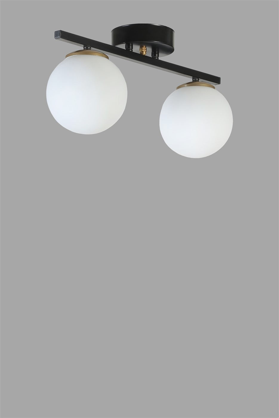 Candeeiro de Teto – 15 cm diâmetro – Preto e Branco – Metálico