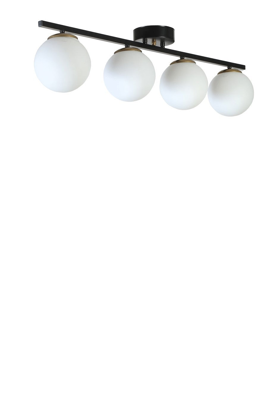 Candeeiro de Teto – 15 cm – Preto e Branco – Metal