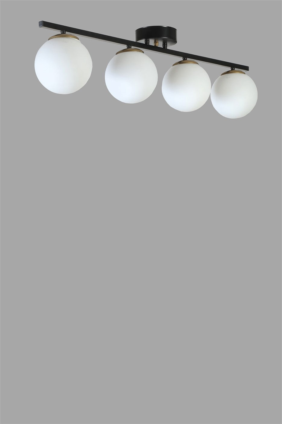 Candeeiro de Teto – 15 cm – Preto e Branco – Metal