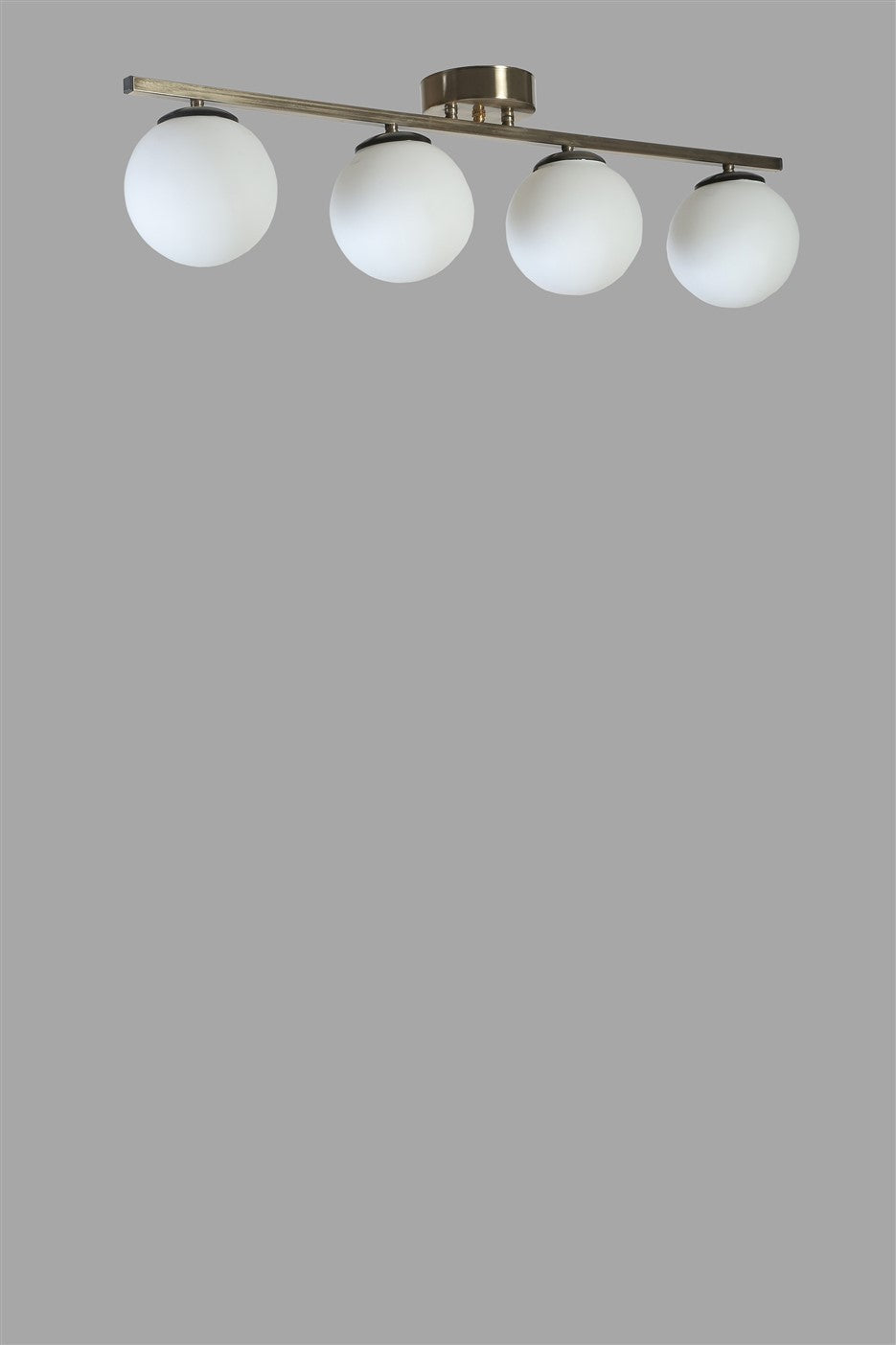 Candeeiro de Teto – 15 cm – Cromado Fosco e Branco – Metal e Vidro