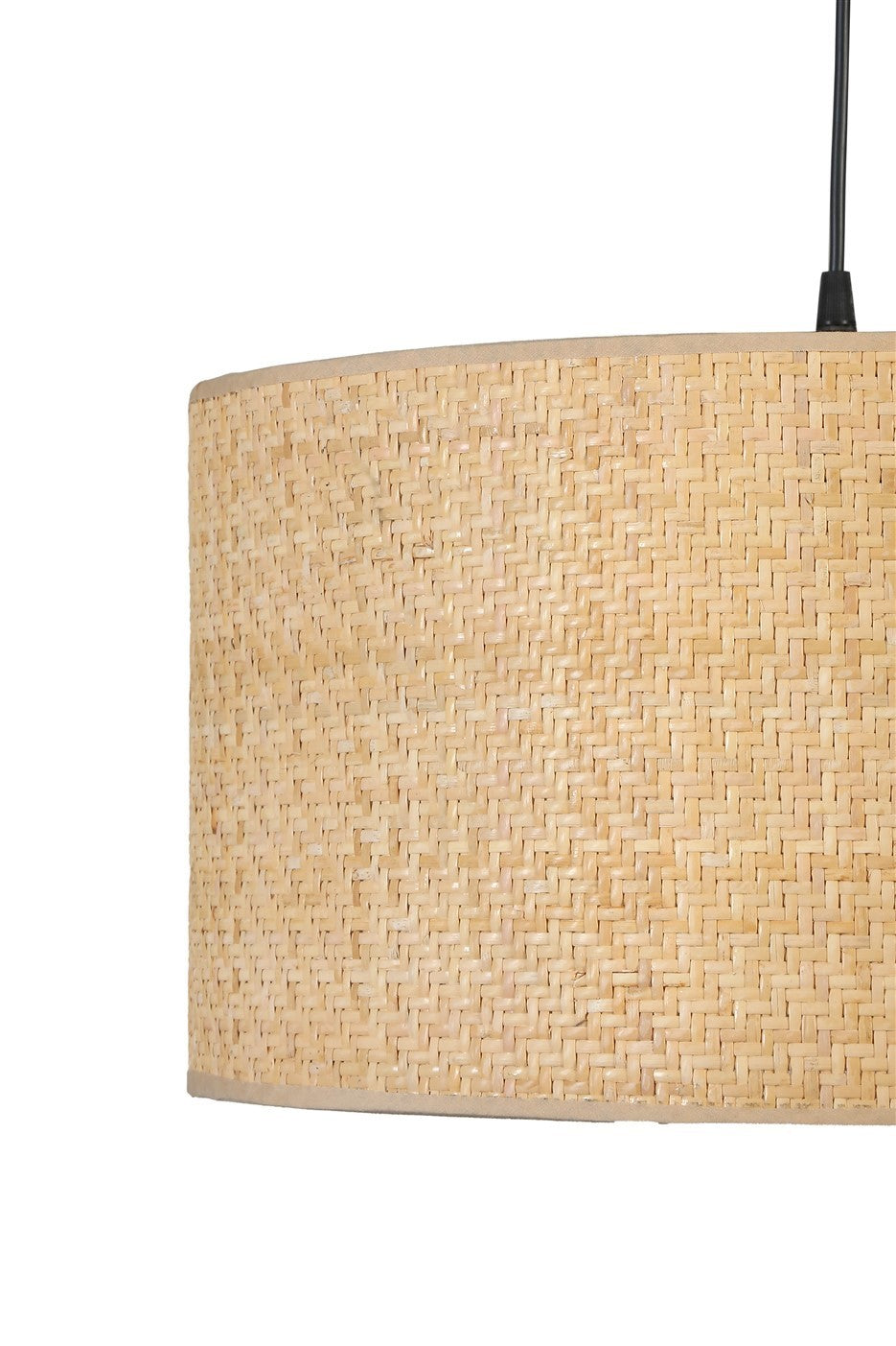 Candeeiro de Teto - 70 cm - Dourado, Preto, Bege - Metal