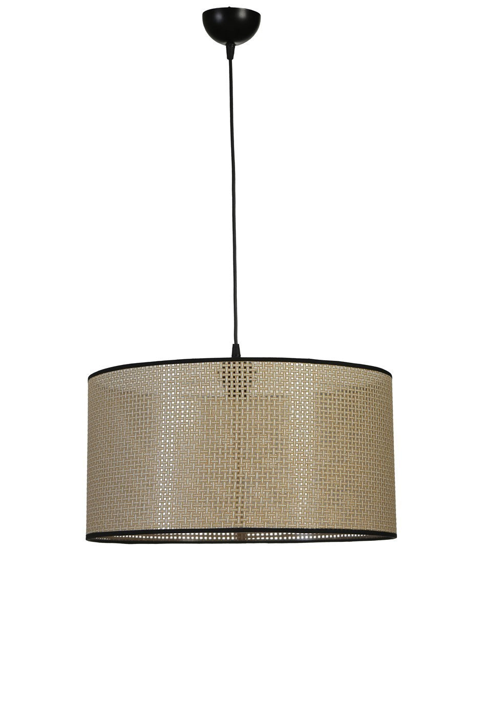 Candeeiro de Teto – 70 cm – Dourado e Preto – Metal