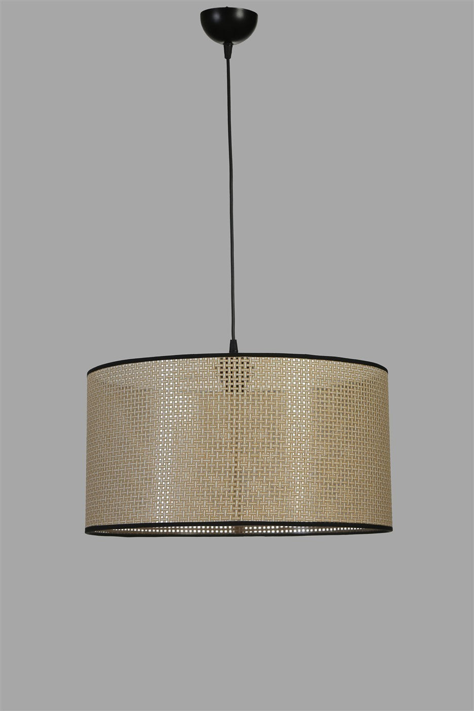 Candeeiro de Teto – 70 cm – Dourado e Preto – Metal