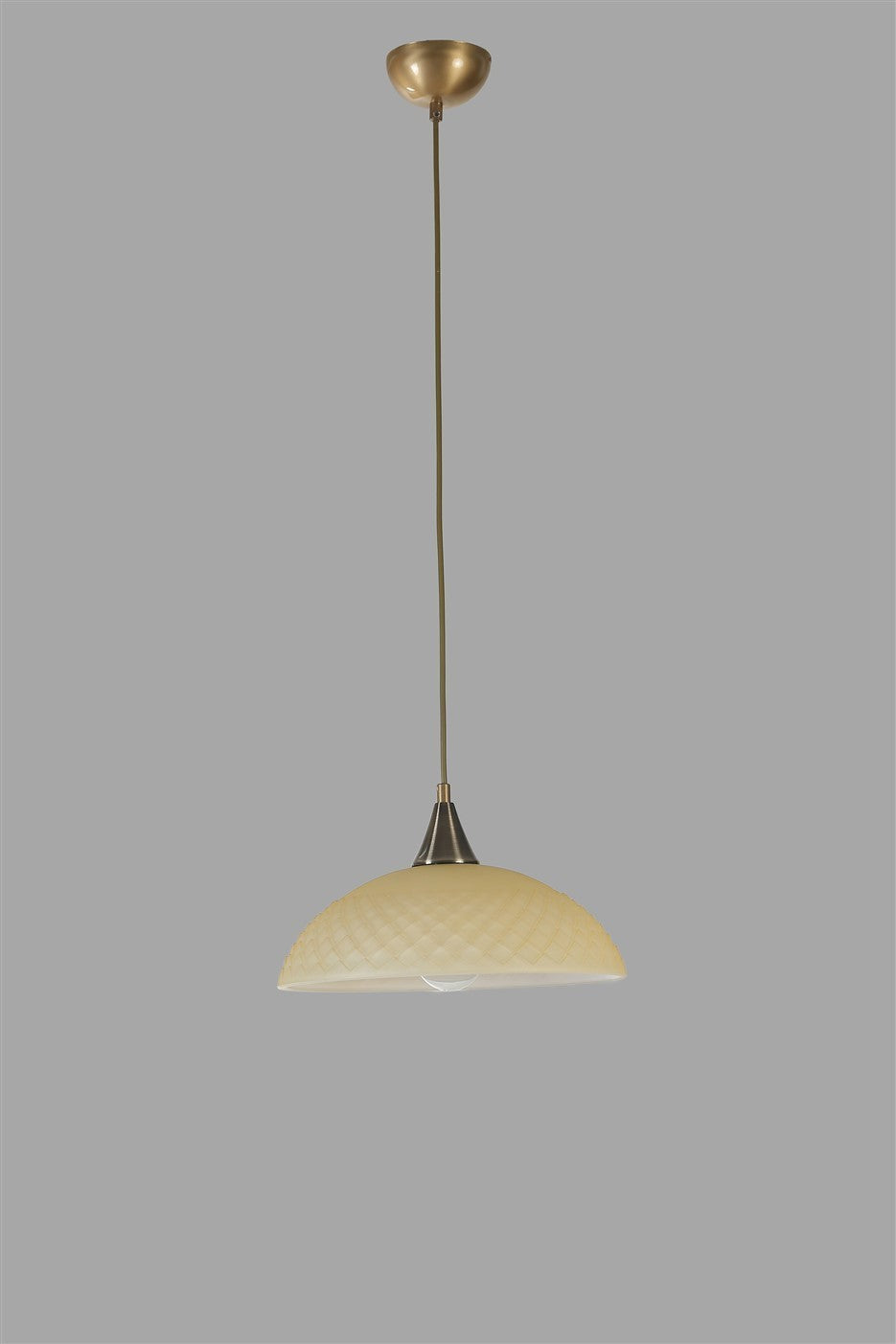 Candeeiro de Teto – 30 cm – Dourado – Metal e Vidro