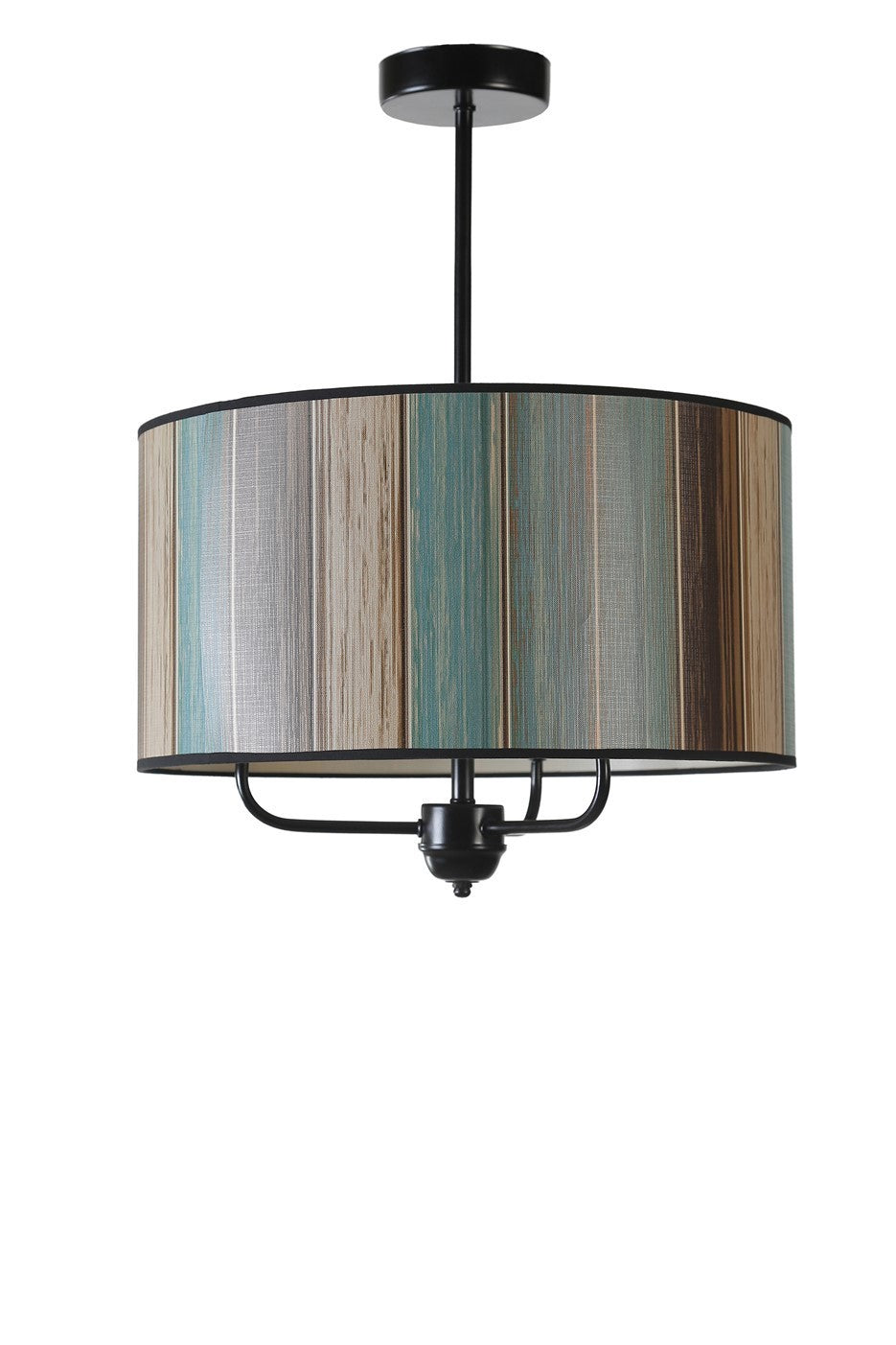 Candeeiro de Teto – 45 cm – Multicolorido – Metal e Tecido