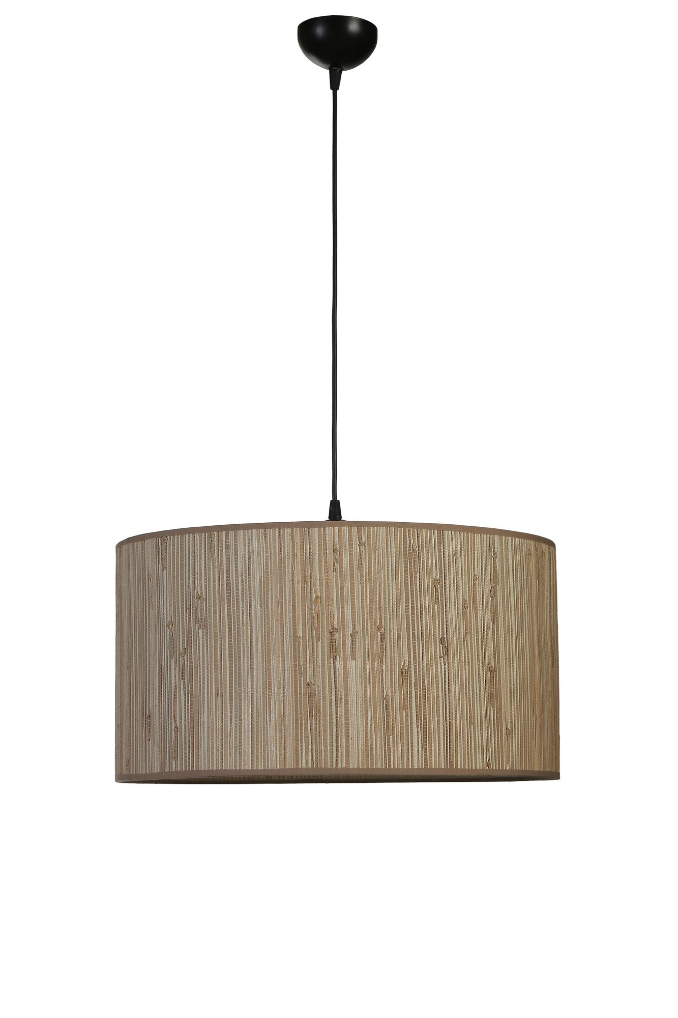 Conjunto de Candeeiro e Abajur – Ø45 h:20 cm (Candelabro), Ø30 h:25 cm (Candeeiro de Mesa) – Creme – Metal e Tecido