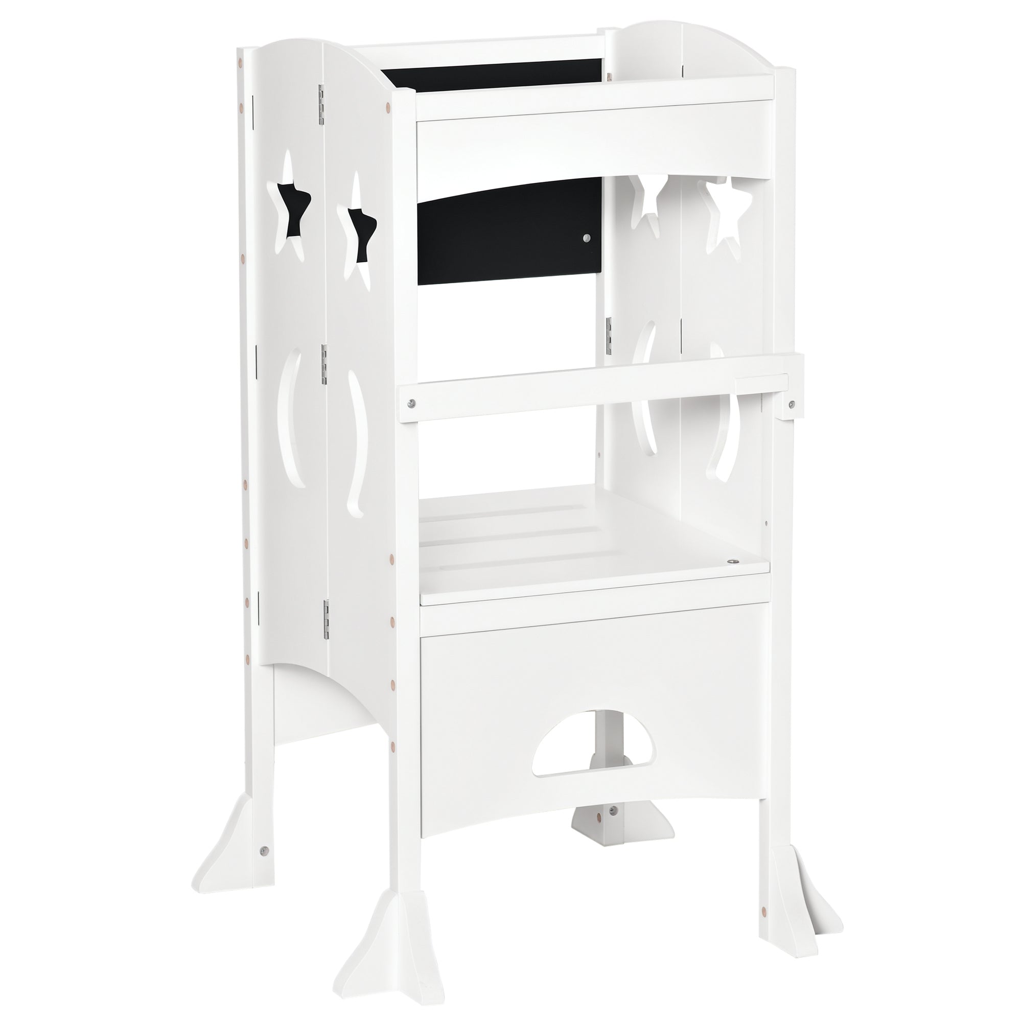 Torre de Aprendizagem Infantil Dobrável 56,5x56,5x94cm Branco