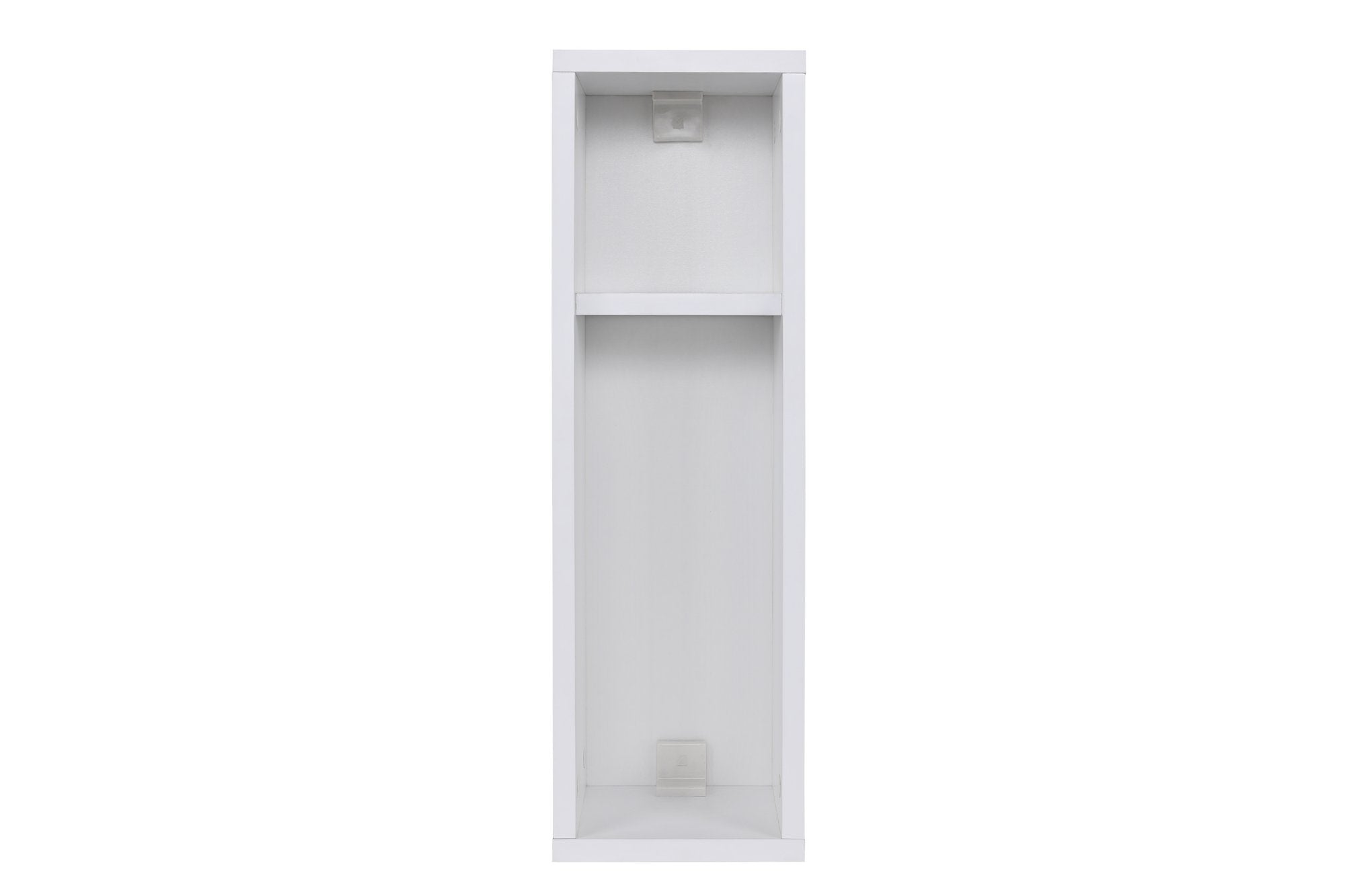 Mesa de Cabeceira Escandinava Branca, 100% Aglomerado Revestido em Melamina, 65 x 20 x 15 cm | Montável na Parede, Design Elegante para Quartos e Hotéis Modernos