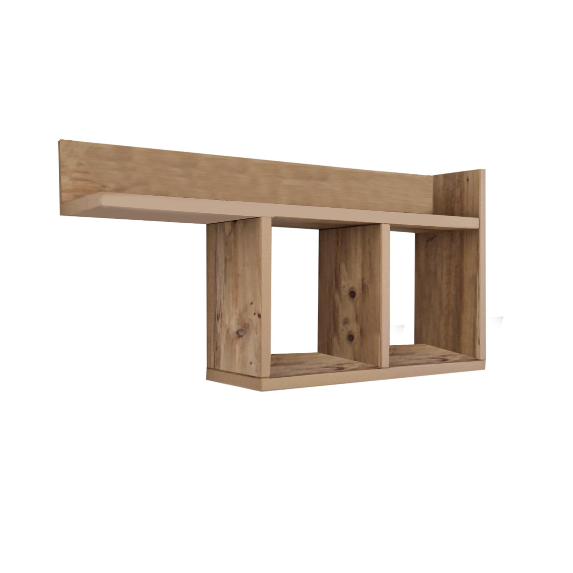 Prateleira de parede escandinava, cor pinho, 72 x 37 x 18 cm | Painel de partículas 100% revestido de melamina, 18 mm de espessura | Solução de armazenamento elegante e funcional para qualquer ambiente