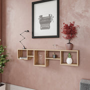 Prateleira de parede escandinava, cor pinho, 120 x 32 x 17 cm | Painel de partículas 100% revestido de melamina, 18 mm de espessura | Solução de armazenamento elegante e funcional para qualquer ambiente