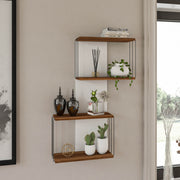 Prateleira de parede moderna, cor pinho, 65 x 96 x 19 cm | Painel de partículas 100% revestido de melamina, 18 mm de espessura | Solução de armazenamento elegante e funcional para qualquer ambiente