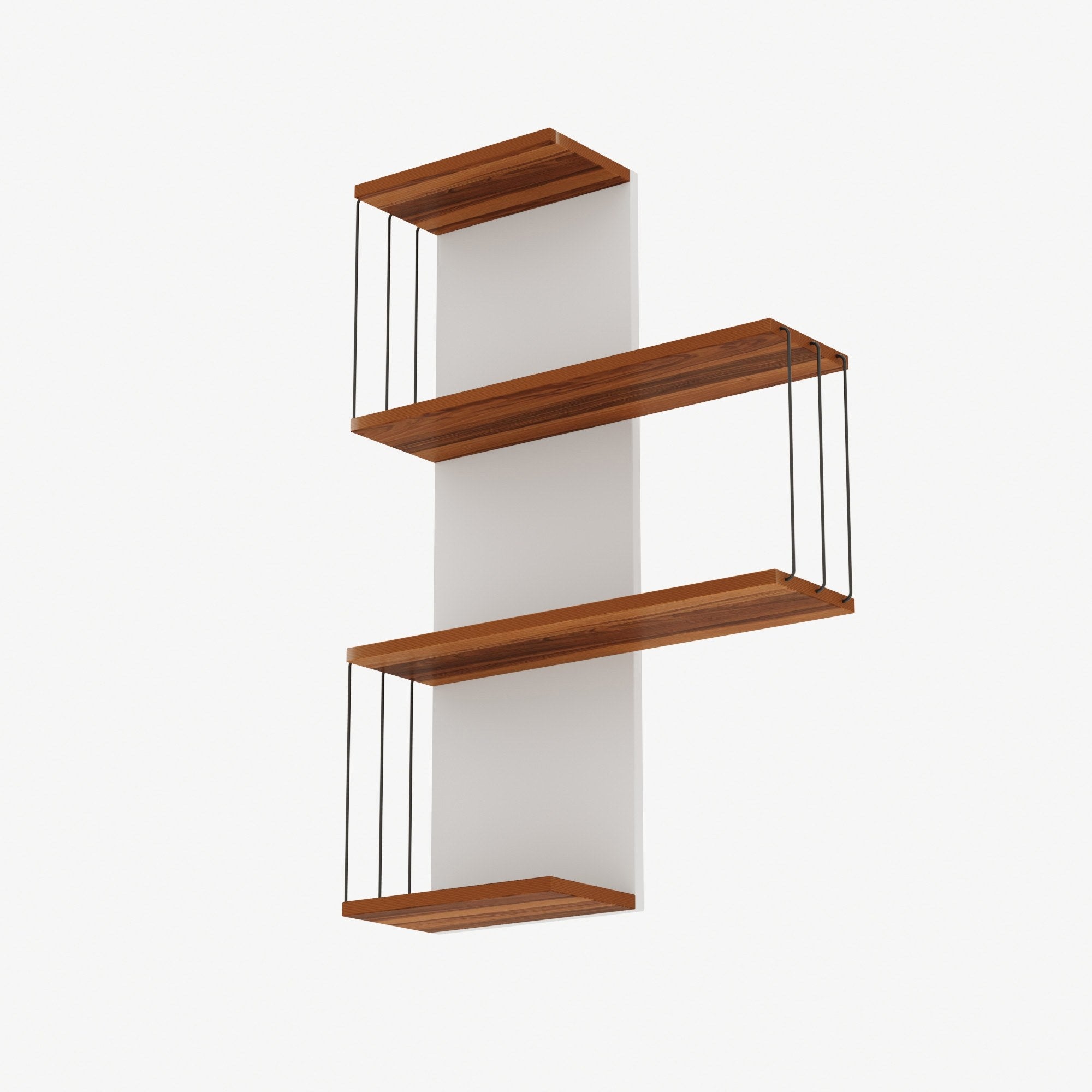 Prateleira de parede moderna, pinho e branco, 64 x 96 x 19 cm | Painel de partículas 100% revestido de melamina, 18 mm de espessura | Solução de armazenamento elegante e funcional para casa e escritório