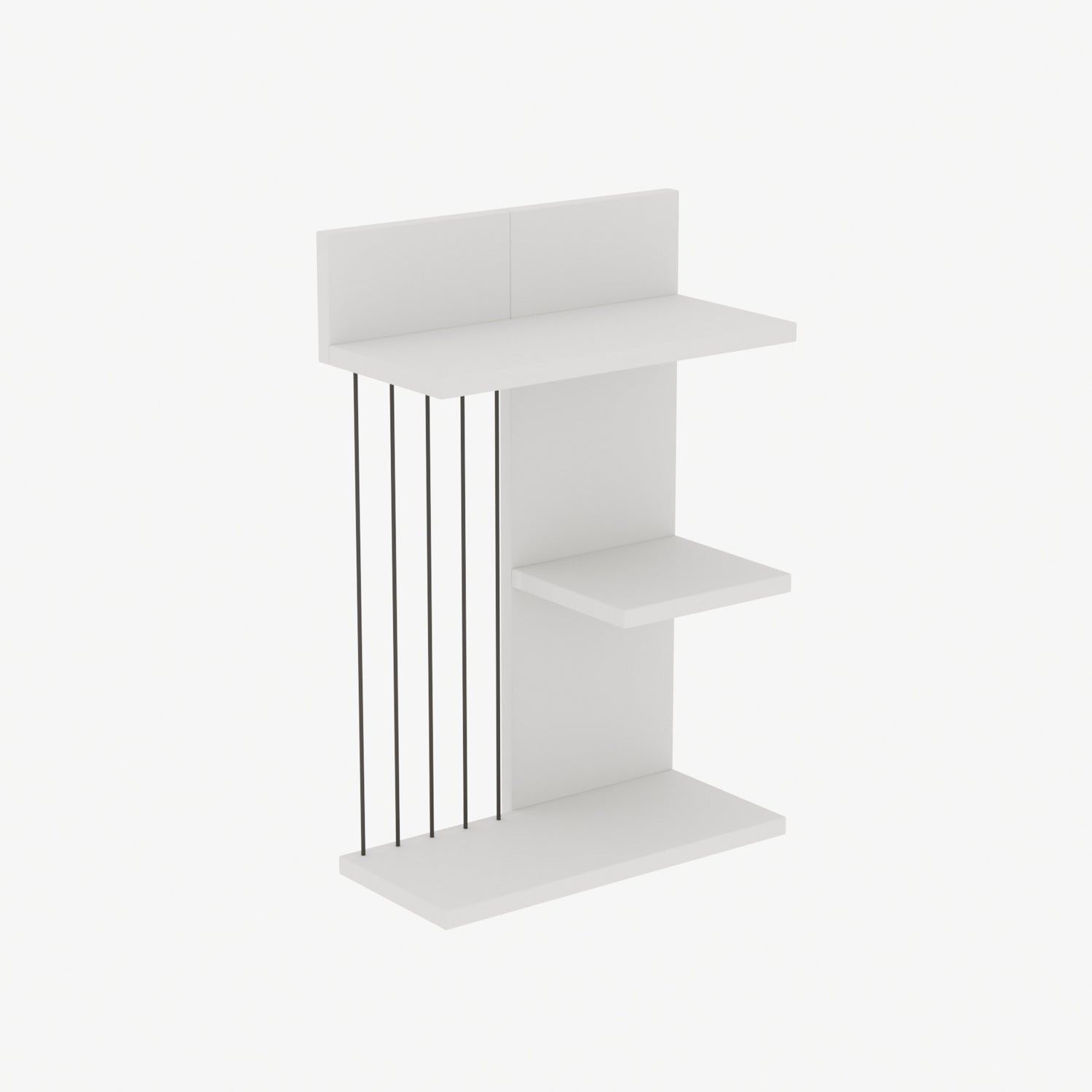 Prateleira de parede moderna, branca, 40 x 60 x 19 cm | Painel de partículas 100% revestido em melamina, 18 mm de espessura | Várias prateleiras, montável na parede, design elegante e funcional