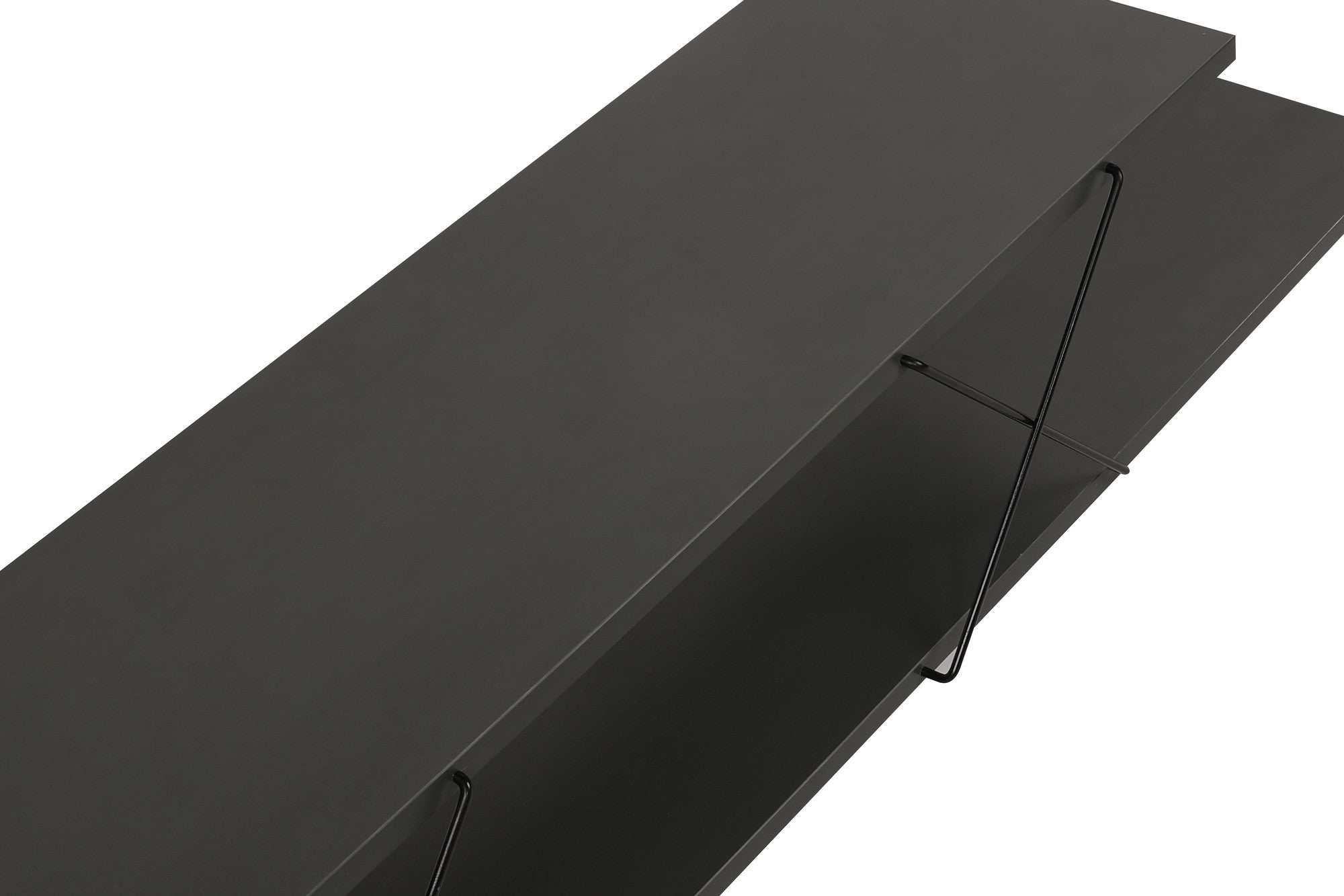 Suporte de TV industrial, antracite, 120 x 40 x 30 cm | Painel de partículas 100% revestido em melamina, 18 mm de espessura, pés de ferro | Várias prateleiras para salas de estar modernas