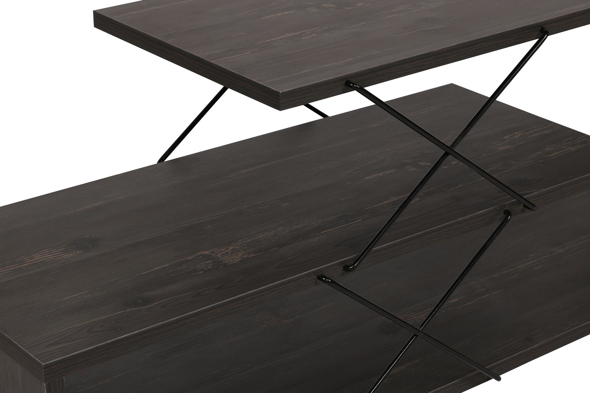 Suporte de TV industrial, marrom escuro, 120 x 40 x 30 cm | Painel de partículas 100% revestido de melamina, 18 mm de espessura | Várias prateleiras para armazenamento com estilo