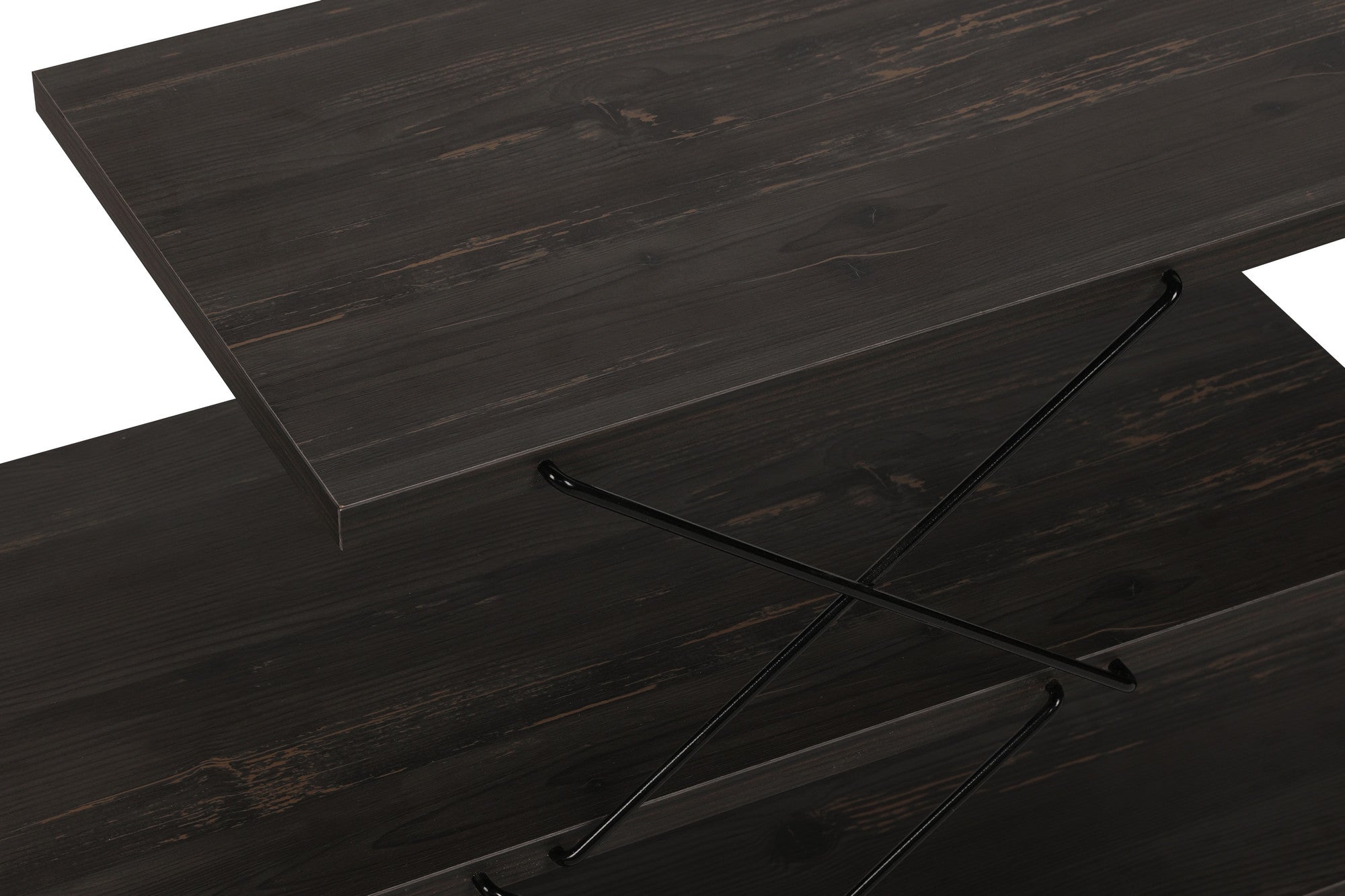 Suporte de TV industrial, marrom escuro, 120 x 40 x 30 cm | Painel de partículas 100% revestido de melamina, 18 mm de espessura | Várias prateleiras para armazenamento com estilo