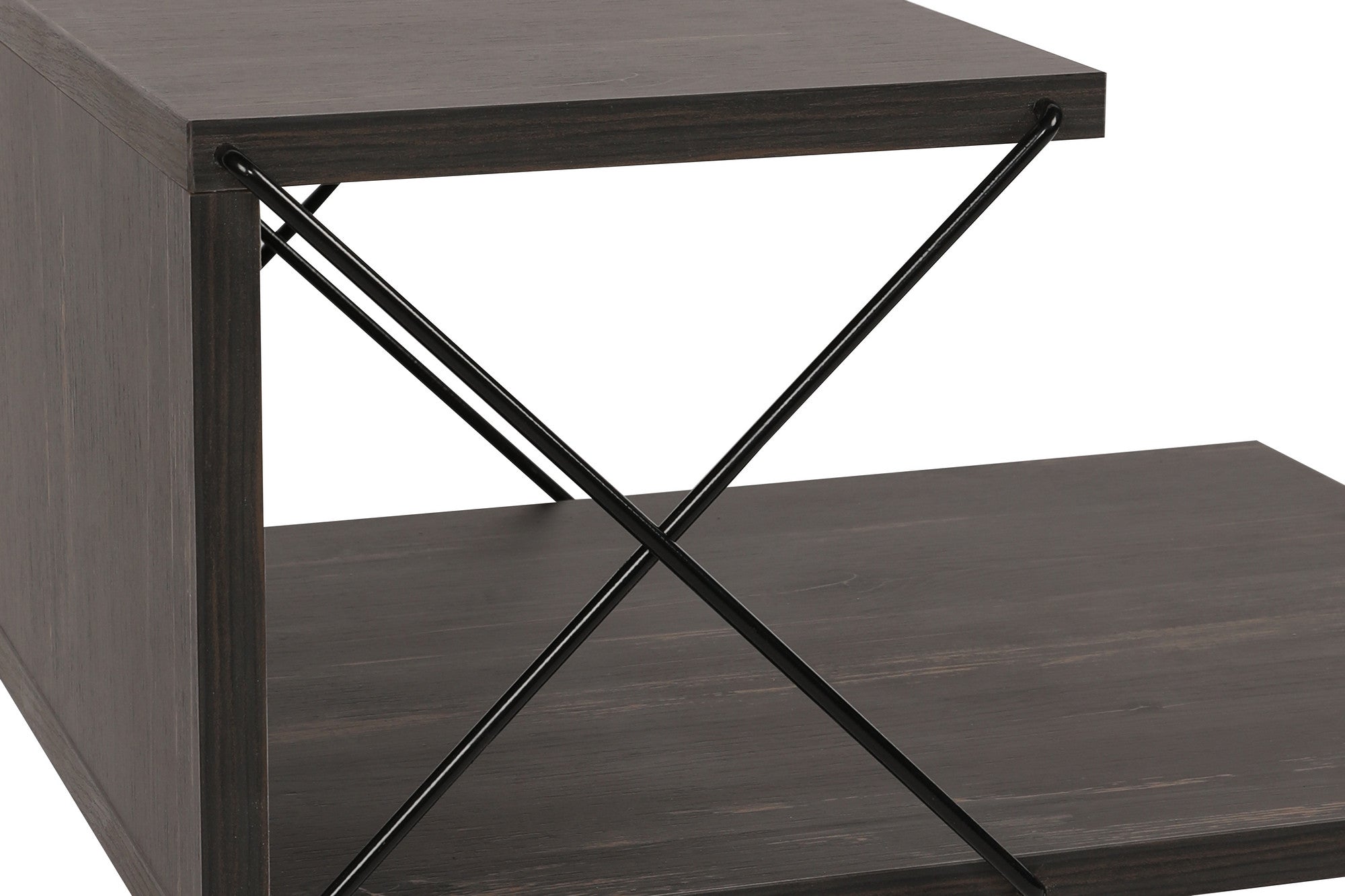 Mesa de cabeceira moderna com pernas de faia, marrom escuro, 50 x 55 x 40 cm | Painel de partículas 100% revestido de melamina, 18 mm de espessura | Elegante e funcional com várias prateleiras