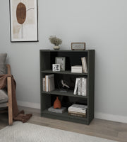 Estante elegante em cinza escuro, 80 cm x 106 cm x 28 cm | Painel de partículas 100% revestido em melamina, 18 mm de espessura | Montável na parede, perfeita para espaços modernos