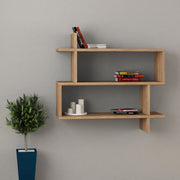 Prateleira de parede elegante, cor carvalho, 70 x 65,5 x 22 cm | Painel de partículas 100% revestido de melamina, 18 mm de espessura | Solução de armazenamento versátil para espaços modernos