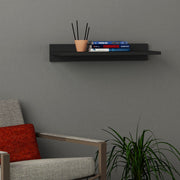 Prateleira de Parede Antracite 60cm - Melamina 18mm com Fixação Incluída