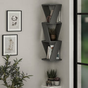 Prateleira de Parede Antracite 85cm - Suporte 20kg - Melamina 18mm - Ideal para Organização Moderna