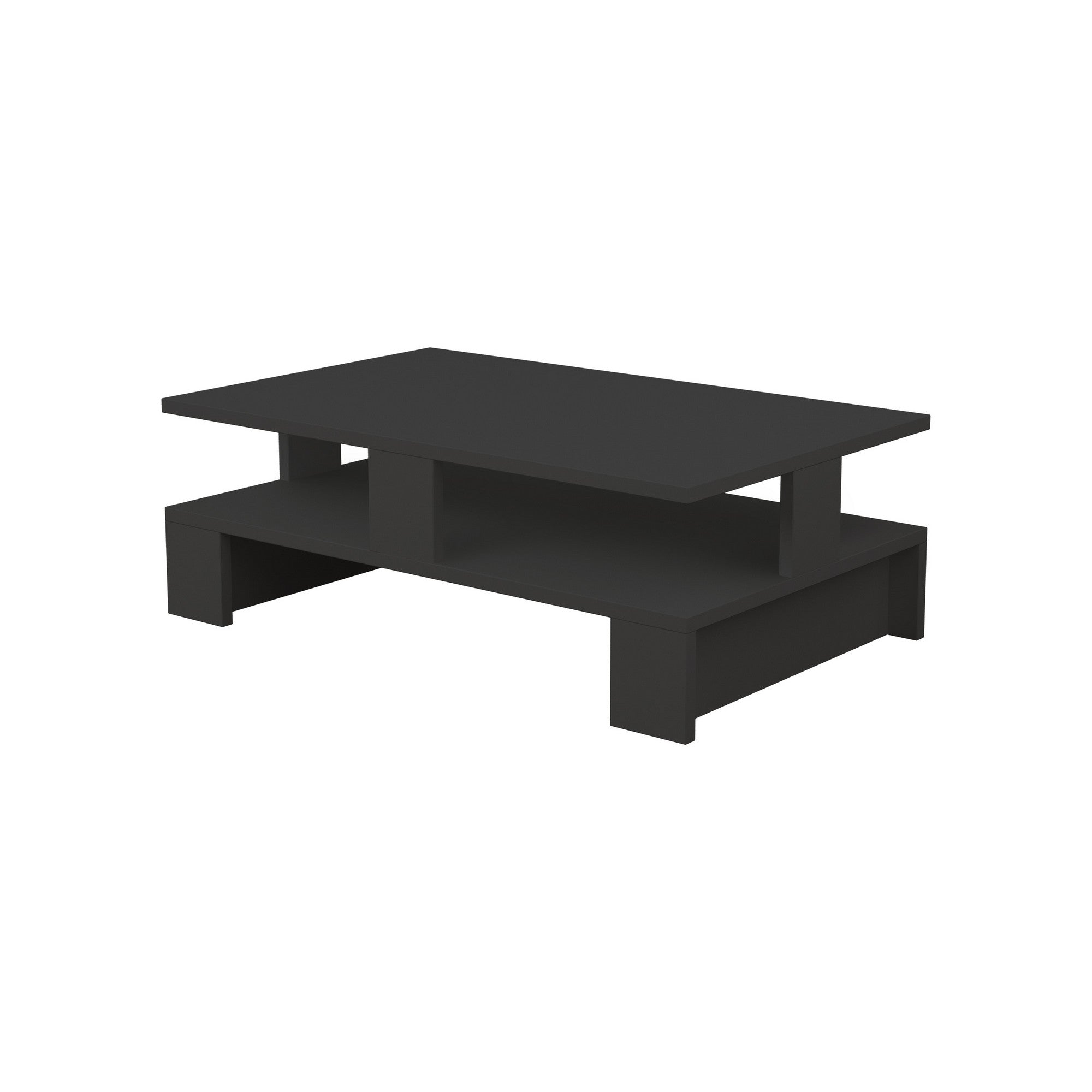 Mesa de Centro Moderna em Antracite, 80 x 50 x 27,5 cm | Painel de Partículas 100% Revestido em Melamina, 18 mm de Espessura | Design Escandinavo Elegante para Espaços de Vida Contemporâneos