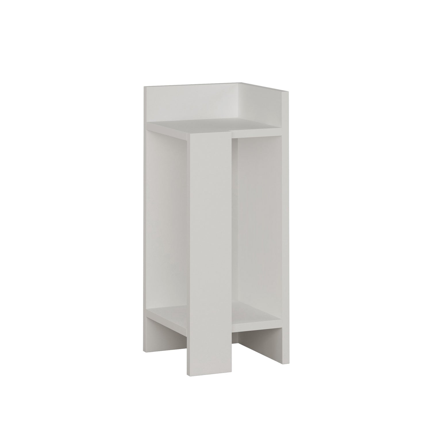 Mesa de cabeceira branca moderna, 25 x 60 x 27 cm | Painel de partículas 100% revestido em melamina, 18 mm de espessura | Design escandinavo, perfeito para uso em quartos e hotéis